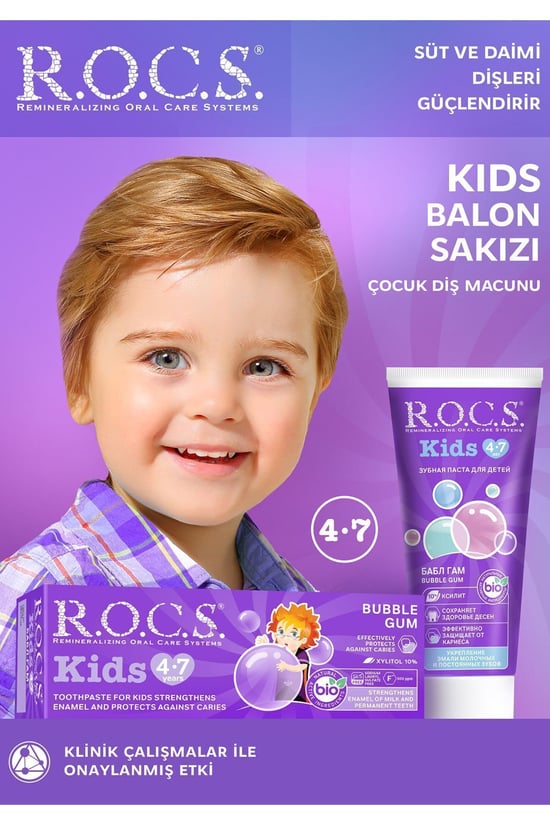 Rocs Kids Balon Sakızı Diş Macunu 4-7 Yaş 35 Ml