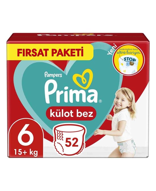 Prima Külot Bebek Bezi Extra Large Fırsat Paketi No:6 52'li