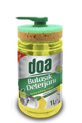 Doa Limon Kokulu Süngerli Sıvı Bulaşık Deterjanı 1 Lt