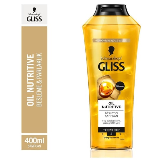 Gliss Oil Nutritive Besleyici Şampuan Yıpranmış Saçlar 400 ml