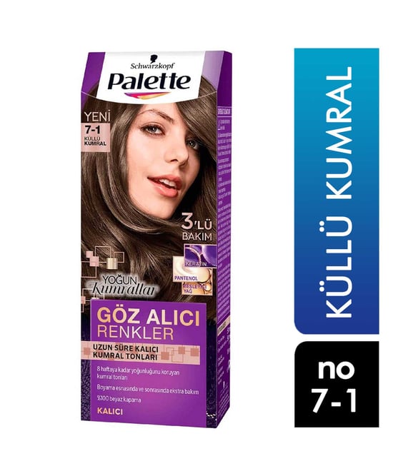 Palette Göz Alıcı Renkler Küllü Kumral 7-1 Kadın Saç Boyası