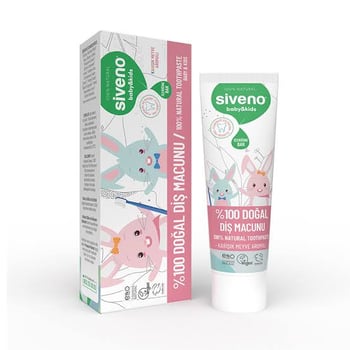 Siveno %100 Doğal Diş Macunu Bebek ve Çocuk için Karışık Meyve Aromalı Florürsüz 50 Ml