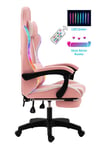 Fashcolle Pink Star Işıklı - Masaj Özellikli Oyuncu Koltuğu Pembe-beyaz