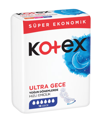 Kotex Ultra Quadro Gece 16 Lı