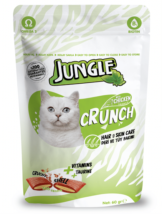 Jungle 60 Gr Crunch Kedi Ödül Maması Deri & Tüy Bakımı Jngr-004