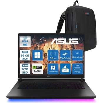 Asus Rog Strix Scar G18 G835LXG-TQ557 Intel Core Ultra 9 290HX Plus 96GB Ddr5 6tb SSD W11PRO 175W RT