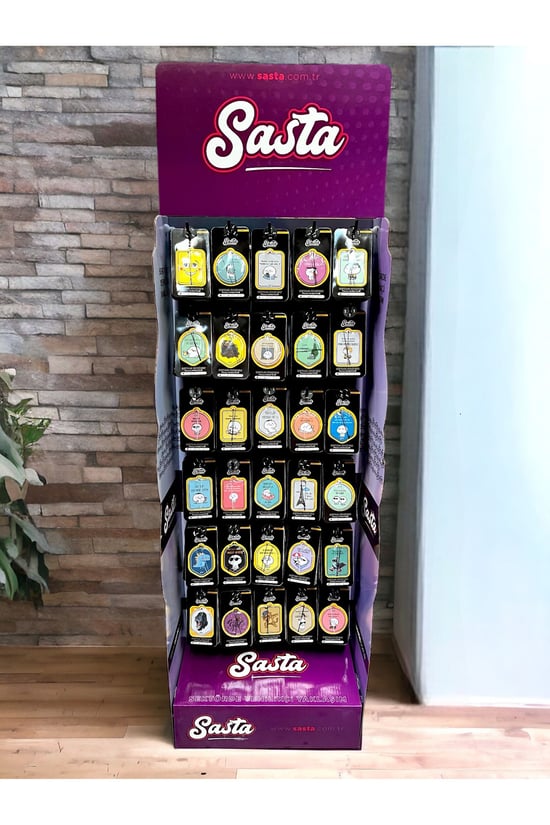 SASTA Baskılı kağıt oto ayna kokusu standı XL 1000 Lİ