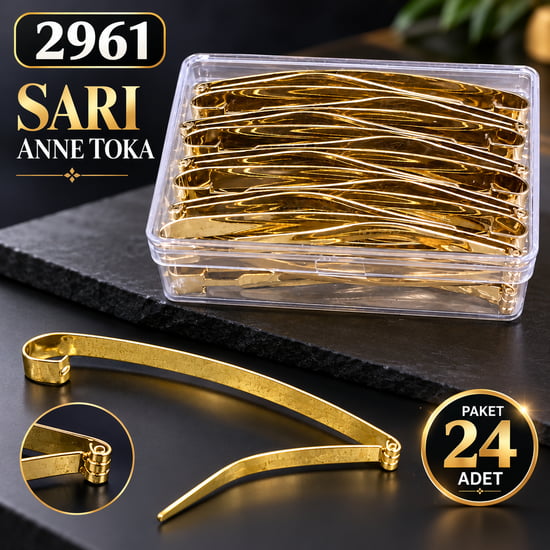 Hagiki Sarı Renk Metal Anne Tokası