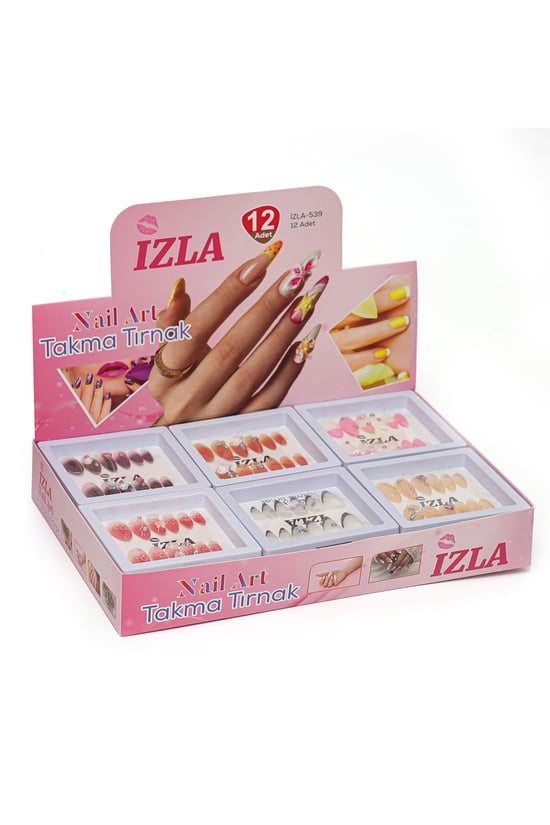 İzla Taşlı Badem Takma Tırnak