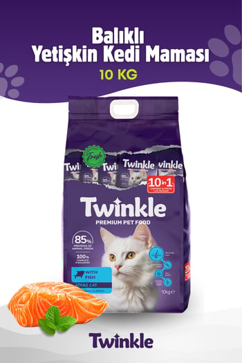 Twinkle Balıklı Yetişkin Kedi Maması 10 Kg.