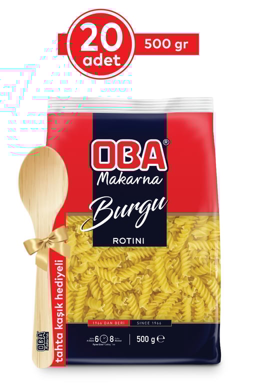 Oba Makarna Burgu Makarna 500 Gr * 20 Adet
