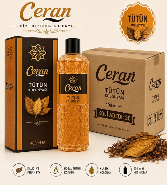 Ceran Kolonya Kutulu Tütün Kolonyası 400 Ml