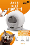 Livenzi Pet Akıllı Otomatik Kedi Tuvaleti | Wi-fi Kontrollü & Otomatik Temizleme & Koku Önleyici & Uv Sterilizasyon