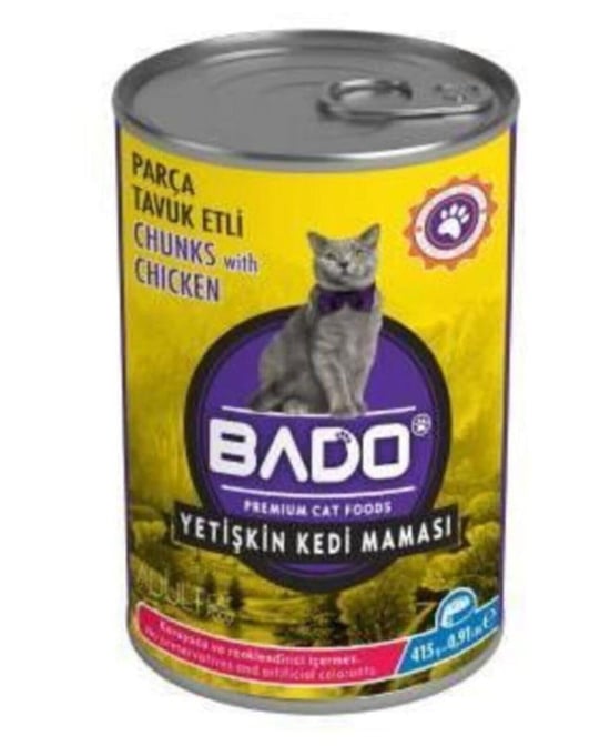 Bado Yetişkin Yaş Kedi Maması 415 gr Tavuk Etli