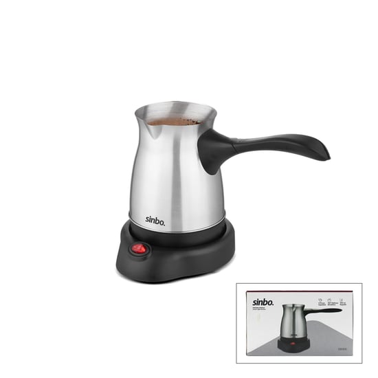 Sinbo Scm-9039 (çelik) Elektrikli Cezve (türk Kahve Makinesi & 6fincan=500ml) (360° Kablosuz Kullanım) (katlanır Kulp) ( 600w )