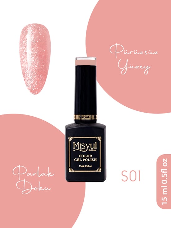 Misyul Uv Led Kalıcı Oje Nail Art 15 Ml Simli Seri S01