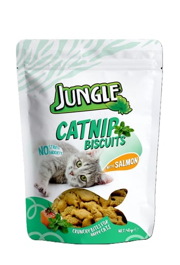 Jungle Catnip Kedi Bisküvisi Somonlu 40 Gr