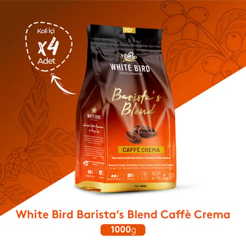 White Bird Caffe Crema Çekirdek Kahve 1000 gr – 4'lü Koli