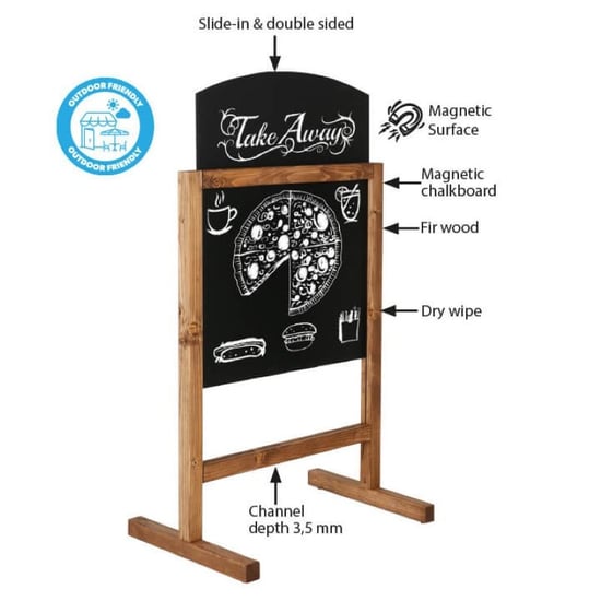 Ahşap Miniboard 60x78cm Siyah