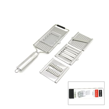 Enfa Enf-1010 Grater ( 3in1 ) Lüx Metal Rende Seti ( Tak--çıkar= Rende & Soyacak & Dilimleme Başlıklı )
