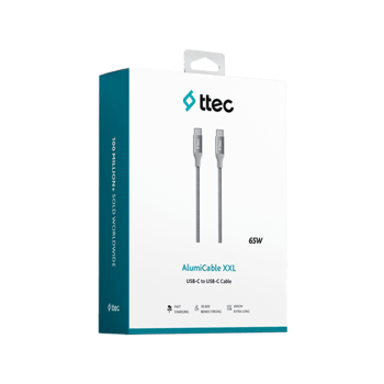 Ttec Alumicable Usb-c-usb-c 300cm 65w Pd/qc Hızlı Şarj/data Kablosu