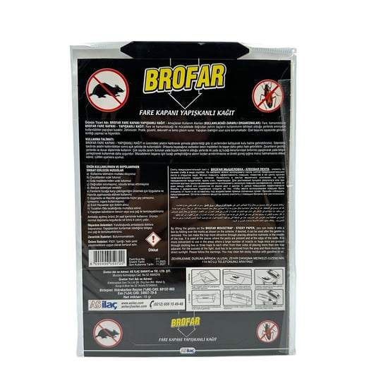 Brofar Fare Kapanı Yapışkanlı Kağıt Fare Kovucu 2 Li