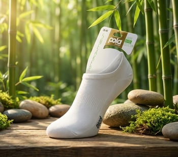 Pola Bayan Sneaker Bambu Çorap Beyaz 36-40