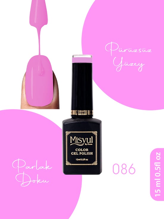 Misyul Uv Led Kalıcı Oje Nail Art 15 Ml 086