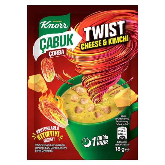 Knorr Çabuk Çorba 18gr Twist Cheesy Kimchi
