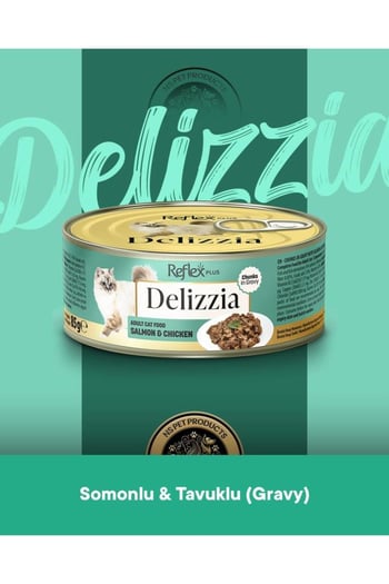 Reflex Plus Delizzia Yetişkin Somonlu-tavuklu Gravy Kedi Maması 85 Gram