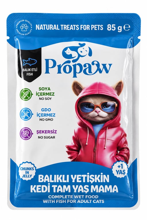 Propaw Yaş Kedi Maması Balıklı 85gr