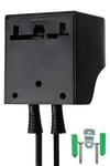 Powertec Tr-301 Otel Tipi Otomatik Kapanan Askı Aparatlı Duvara Monte Fön Makinesi Siyah