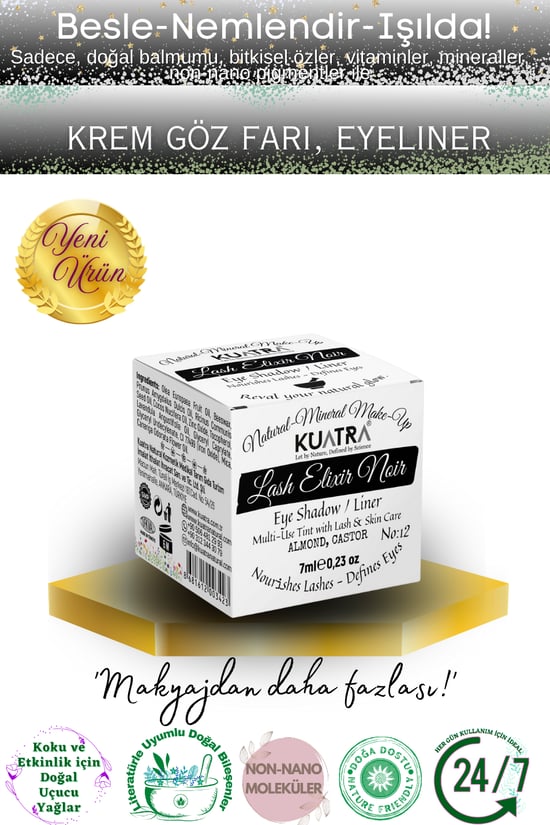 Kuatra Lash Elixir Noir Eye Shadow/liner Multi-use Tint With Lash &skin Care