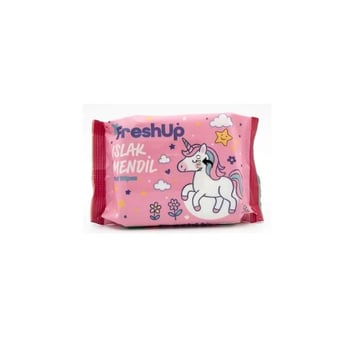 Freshup 20 Li Islak Mendil Unicorn Figürlü