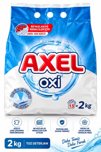 Axel Oxi Gücü Toz Deterjan 2 Kğ Beyazlar & Renkliler