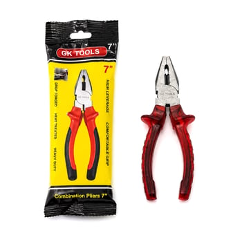 Gk Tools ( Kırmızı & Şeffaf ) ( 7'' ) ( Saplı ) Pense ( 180mm )