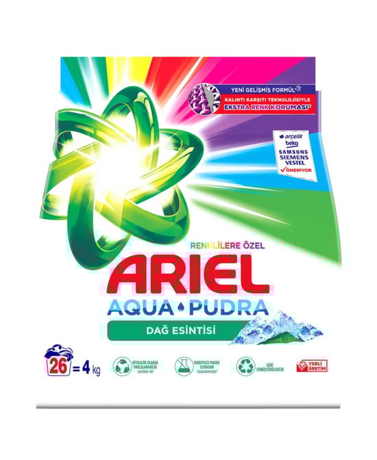 Ariel Toz Çamaşır Deterjanı 4 Kg 26 Yıkama Parlak Renkler