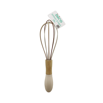 İ22-023 ( 25cm ) ( Silikon ) Çırpıcı ( Ahşap Bambu & Plastik Saplı )