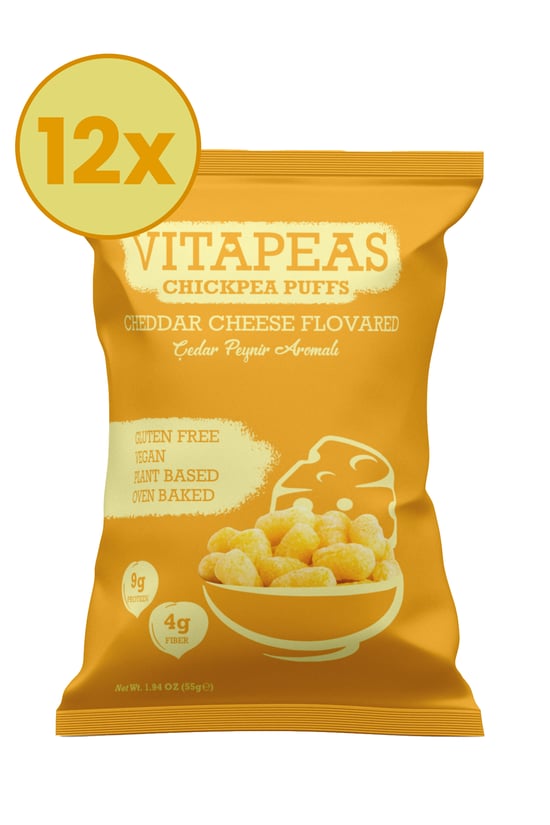 Vitapeas Vegan Çedar Peynirli Nohut Cipsi 55 g x 12