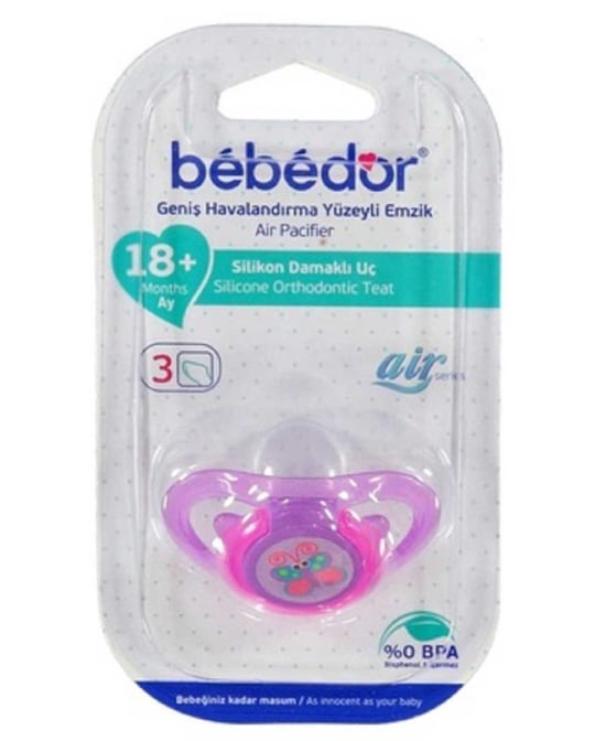 Bebedor Silikon Damaklı Desenli Emzik No3 18+ Ay