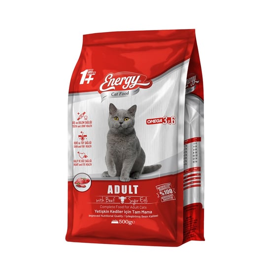 Energy Kedi Maması 500 Gr Sığır Etli