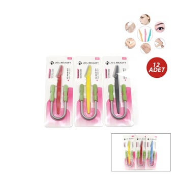 Jol Beauty Jol-040 ( 2cps ) Kaş Usturası & Yanak Yayı Set