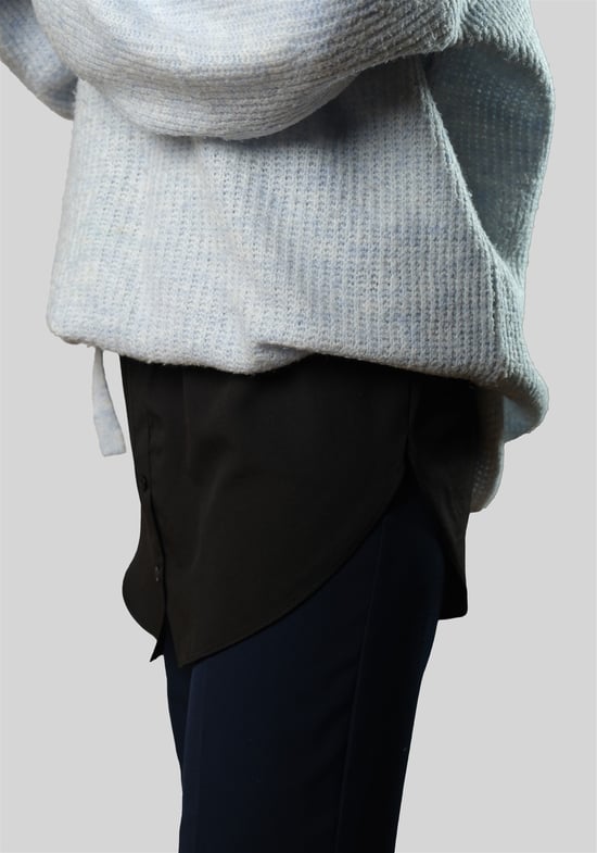 Hürrem Bone Siyah Gömlek Etek İçlik Terikoton Düz 1021_01