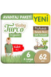 Baby Turco Doğadan Avantaj Paketi Pofuduk Külot Bez 6 Numara Xlarge 62 Adet