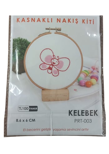 Nakış Kitleri Kasnaklı 8.6 X 6 Cm Kelebek