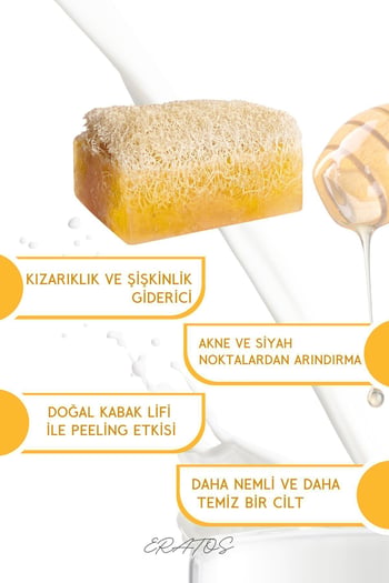 Eratos Süt ve Bal Özlü Kabak Lifli Peeling Sabunu