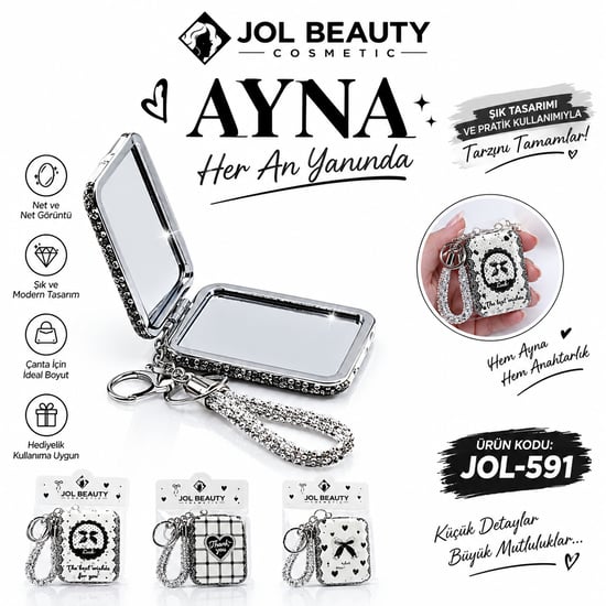 Jol Beauty Jol-591 Anahtarlıklı Cep Aynası