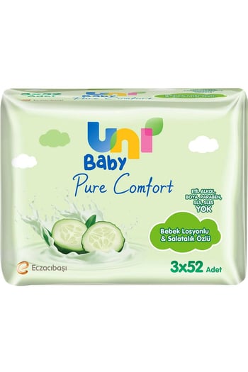 Pure Comfort 3x52 Islak Havlu Salatalık Ö.