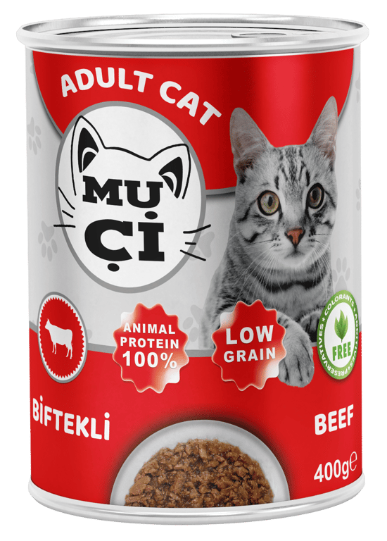 Muçi Konserve Kedi Maması Sığır Etli 400 Gr
