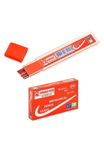 Min Kırmızı 0,7 Mm Versatil Kalem Ucu 60 Mm 24 Lü (1 Paket 24 Tüp)